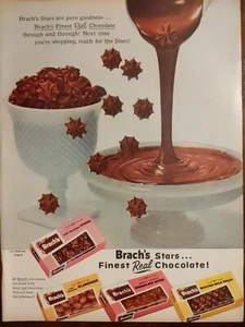 Anuncio vintage estampado chocolate Brach's 1957. Mejor chocolate real  - Imagen 1 de 1