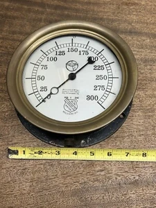 Vintage ~ Ashcroft 7 1/4" Pressure Gauge ~0-300 PSI~ Steampunk ~ Un-Tested - Picture 1 of 11