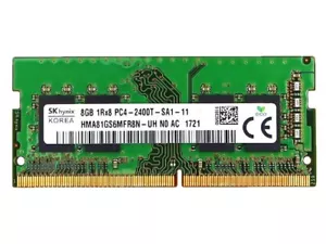 SK HYNIX 8GB 1RX8 DDR4 SO-DIMM PC4-19200 2400MHZ SODIMM MEMORY HMA81GS6MFR8N-UH - Picture 1 of 2