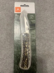 🔥BRAND NEW Ozark Trail Stag Finish Clip Knife 3" Stainless Steel Blade 4" Stag - Picture 1 of 6