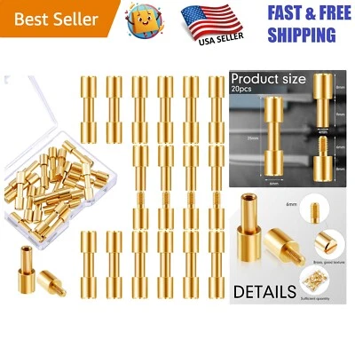 Durable 6mm Brass Rivets - 20 Set Tactical Fasteners for Knife Handle Pins - Image 1 of 4