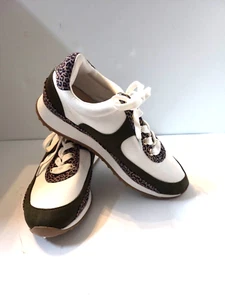 crown and ivy Schuhe Damen 7,5M Schnürschuhe Sneaker Grün/Weiß/Leopard - Bild 1 von 8