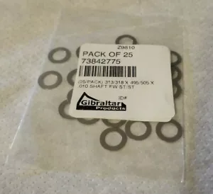GIBRALTAR Round Shim 18-8 SS 0.01" Thick 0.313 - 0.318" Inside x 0.495 - 0.50 OD - Picture 1 of 4