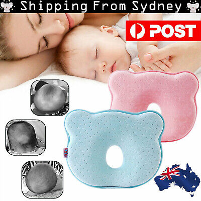 Baby Infant Newborn Memory Foam Pillow Prevent Flat Head Protect Neck Anti Roll • 12.99$