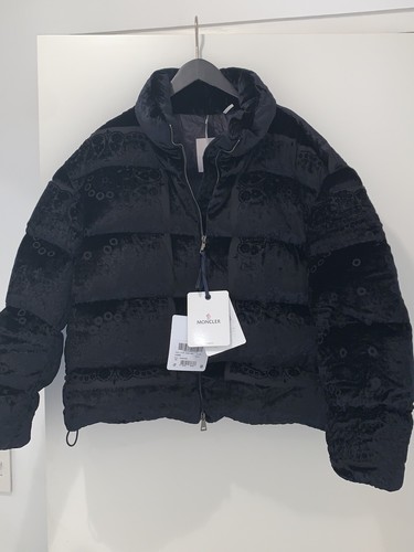Giacca con piumino Moncler Labbe nuova con etichette in velluto Paisley $2.300 taglia 3 (Large)