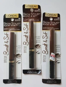 3~L’Oreal Brow Stylist Boost & Set Volumizing Brow Mascara~480 Light Brunette~ - Picture 1 of 4