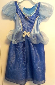 Disney Princess Cinderella Blue Sparkly Light-up Costume Dress Child Size 4-6X - Picture 1 of 12