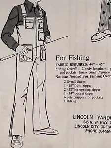 1971 Vintage Daisy Kingdom SPORTS OVERALL Skiing Fishing Jumpsuit Waist 22.5-36" - Picture 1 of 7