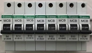 Crabtree Starbreaker 6kA MCB 6A 10A 16A 20A 32A 40A 50A 63A Amp Typ B C D - Picture 1 of 1
