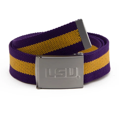 Men's LSU Tigers Fabric Belt Cover