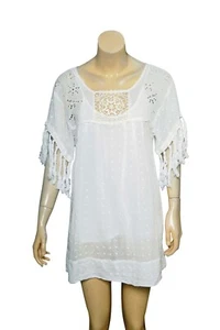 Mes Demoiselles Embroidered Dress M 38 Women Casual Eyelet Lace Short NEW 33999 - Picture 1 of 7