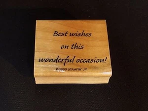 Stampin' Up - Liebe Grüße zu diesem wunderbaren Anlass! Gummistempel 1 3/4" x 2" - Bild 1 von 4