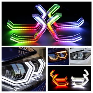 RGB LED Angel Eyes M4 DTM For BMW E46 E90 E60 F10 F30 F31 Dynamic Headlight DRL - Picture 1 of 15