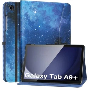 MoKo Case for Samsung Galaxy Tab A9 Plus 8.7" 2023 Blue Starry Sky PU - Picture 1 of 6