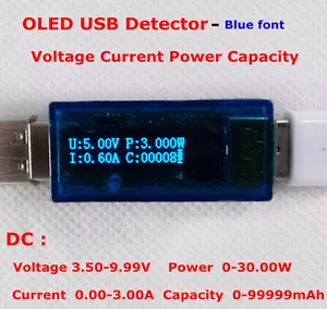 Ładowarka OLED USB Pojemność zasilania Czujnik napięcia Tester Miernik z obudową - Zdjęcie 1 z 4