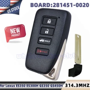 Remote Fob HYQ14FBA for 2013-2020 Lexus GS350 GS450H ES350 Smart Key 281451-0020 - Picture 1 of 7