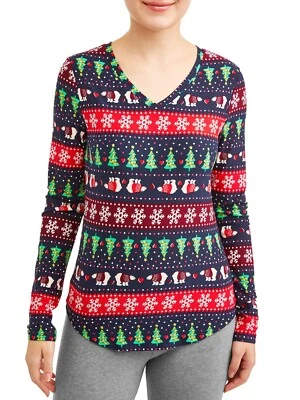 SIN LÍMITES OSO DE NAVIDAD CEPILLADO MANGA LARGA CUELLO EN V S (3-5) NUEVO CON ETIQUETAS [CHR5] Foto 1 de 4