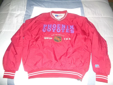 NHL Phoenix Coyotes Russell Stitched Center Ice Pullover Jacket Size Mens XL Cover