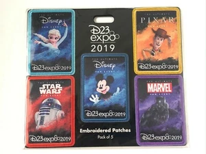 D23 EXPO 2019 DISNEY FAN EVENT JUEGO DE 5 PARCHES BORDADOS - MARVEL BLACK PANTHER - Imagen 1 de 2