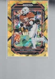 2023 Panini Prizm Draft Picks - Earl Campbell #36 Gold Ice Prizm - Picture 1 of 2
