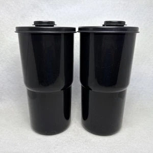 2er Set Tupperware Durstbeben Becher schwarz mit Deckel 30 Unzen/3-3/4 Tassen - Bild 1 von 7