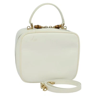 GUCCI Vanity Bolsa Cosmética Patente 2 Vías Dorado Blanco 000 270 0323 Auténtico ep8794 Foto 1 de 4