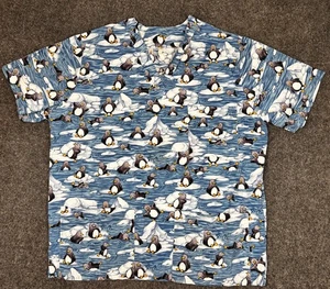 Comfy Cottons Penguin print Scrub Top - Size M - FREE SHIPPING - Picture 1 of 12