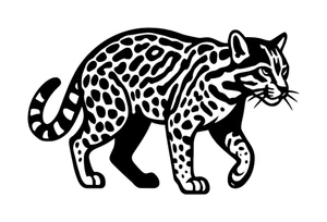 Ocelot Silhouette, Vinyl Decals, Ocelot - Picture 1 of 3
