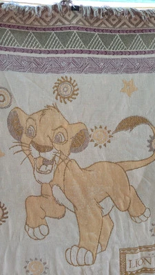 Disney El Rey León Joven Simba 44x56 Tapiz Manta Flecos Colgante de Pared Foto 1 de 4