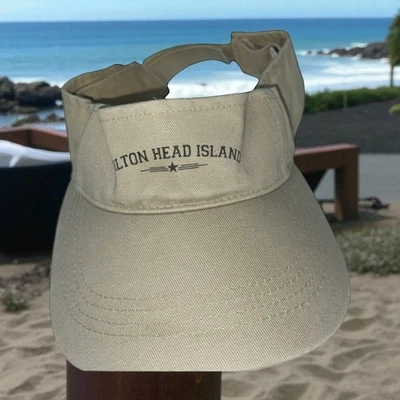 Gorra visera Hilton Head Island ajustable algodón campamento golf tenis vacaciones Foto 1 de 4
