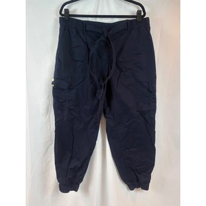 Tommy Hilffer Cargo-Jogginghose Damen Bindegürtel elastisch Knöcheltaschen neu ohne Etikett - Bild 1 von 7