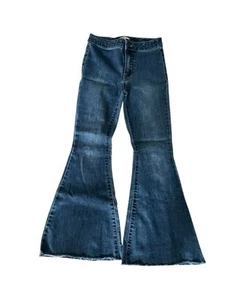 Chelsea & Violet Girls Boho Retro Flare Jeans Size Girls 10 Raw Edge Hem - Picture 1 of 3