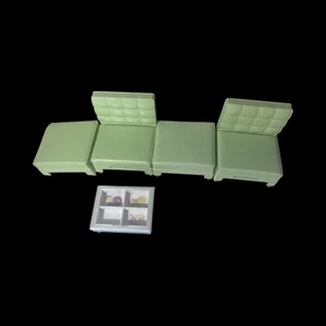 Barbie 2005 Casa de Muñecas Totalmente Real Verde Convertible Silla Cama Otomana con Mesa + - Imagen 1 de 8