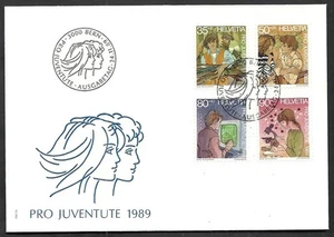1989 FDC SVIZZERA - HELVETIA - PRO JUVENTUTE - SV3 - Picture 1 of 1
