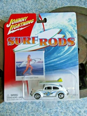 Volkswagen Beetle 1966 2003 Johnny Lightning Surf Rods fundido a presión 1:64 Foto 1 de 3