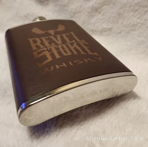 REVEL STOKE WHISKY FLASK 8OZ STAINLESS STEEL BOTTLE CONTAINER - Picture 1 of 6