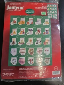 ❤️ LOTSA STOCKINGS AND MITTENS cross stitch kit Janlynn Christmas Ornaments - Picture 1 of 7