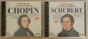 Chopin Schubert CD Masters Of Classical Musical Vol 8 & Vol 9 SEALED READ LaserL - Picture 1 of 11
