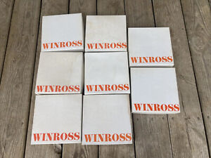 8 Vintage Red & White WINROSS 1/64 diecast tractor trailer/semi Empty Boxes