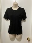 NWT Kate Spade Silk Blend Black Sweater Shirt Bow Accent Size Large $175.00