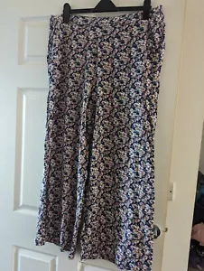 Ladies Floral Elasticated Waist Trousers Size 18 (New Look) - Picture 1 of 3