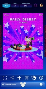 Topps Disney Collect DIGITAL Daily Aug 3 Refractor Goofy Floating w/ Inner Tube - Afbeelding 1 van 3