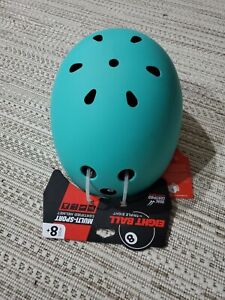 Triple Eight Eight Ball Adjustable Youth Helmet Teal  52 to 56 cm Bike and Skate