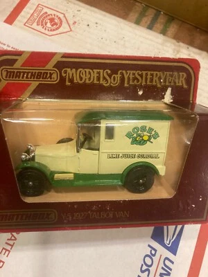 VINTAGE NIB MATCHBOX MODELS OF YESTERYEAR 1927 TALBOT - ROSE'S,  #Y-5 WOW!! - Image 1 of 3