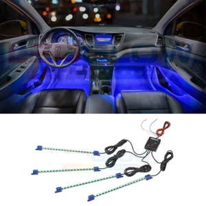 4pc LEDGLOW BLUE LED INTERIOR UNDER SEAT DASH GLOW NEON LIGHTING KIT w 72 LEDs - Bild 1 von 6