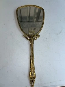 VTG 24k Gold Plated Shield Shaped Mirror. 13” - Picture 1 of 5
