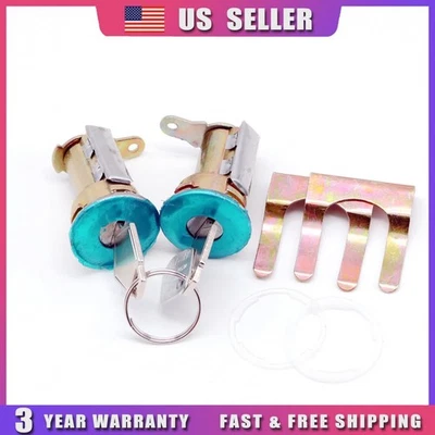 Nuevo 1 par de cilindros de cerradura de puerta con llave para Dodge B100 B200 W100 Trailduster Foto 1 de 4