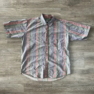 Vintage 90s Woolrich Aztec Button Up Shirt Mens Large Tribal Art Southwestern - Picture 1 of 8