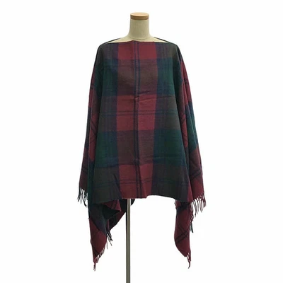 Camisa Comme Des Garcons / Poncho Silenciador Estola Grande Lochcarron Burdeos/Verde Foto 1 de 4