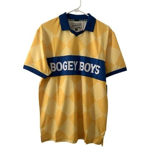 Bogey Boys Athletic Golf Checkered Polo Performance Pullover M Medium New - Picture 1 of 7